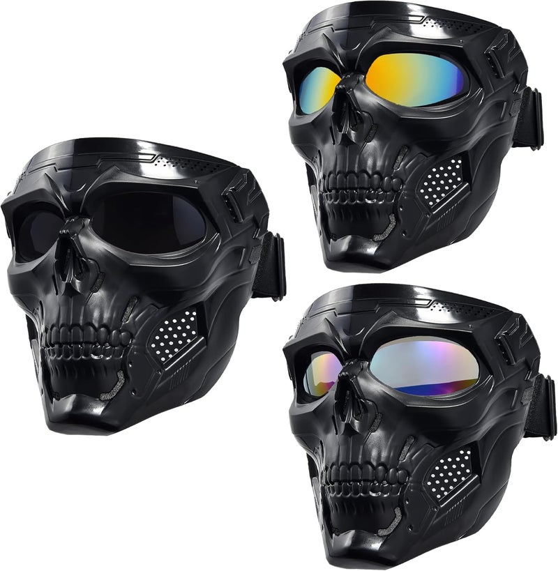 PLOOTA Motorcycle Face Mask Full Face,Dirt Bike Goggles Motocross, ATV, Offroad, Riding Racing Goggles for Men Women - Image 2